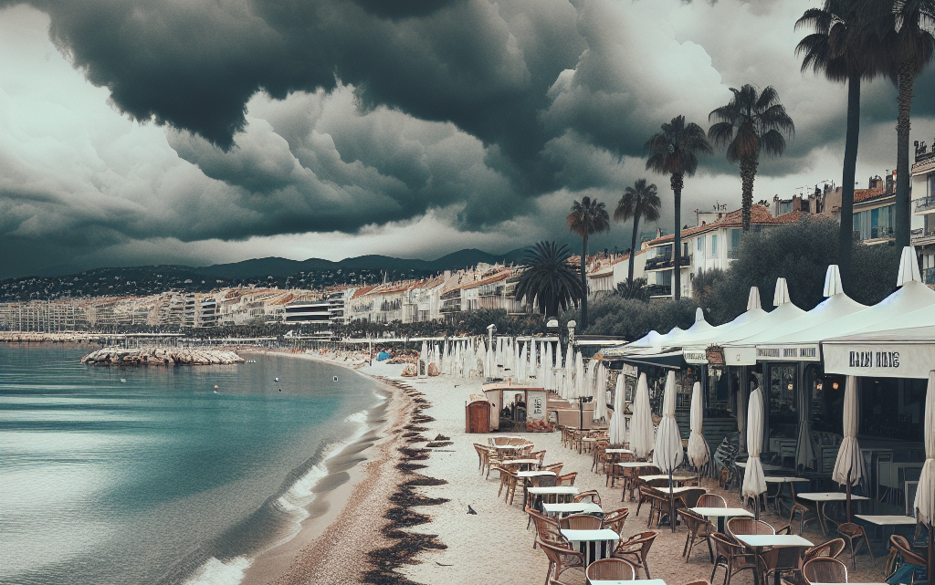 quand la météo gâche les fêtes et vide les restaurants de plage entre Antibes et Cannes