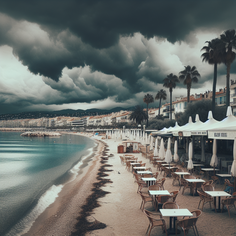 quand la météo gâche les fêtes et vide les restaurants de plage entre Antibes et Cannes
