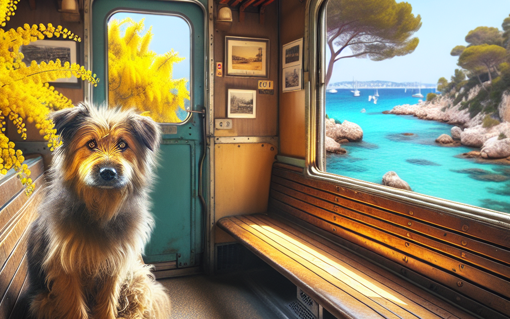 Un chien abandonné dans un train entre Cannes et Grasse