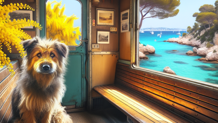 Un chien abandonné dans un train entre Cannes et Grasse