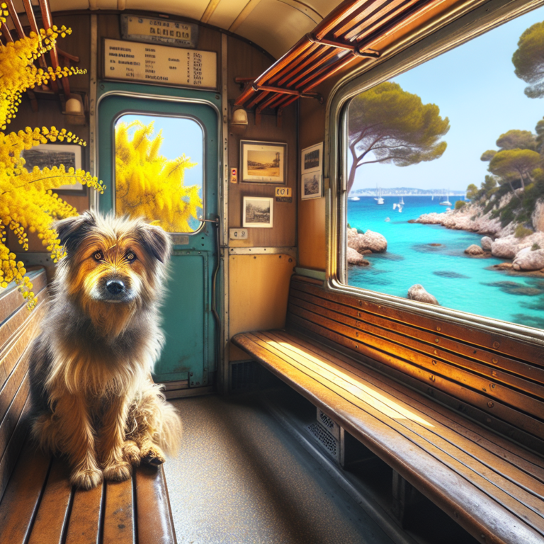 Un chien abandonné dans un train entre Cannes et Grasse