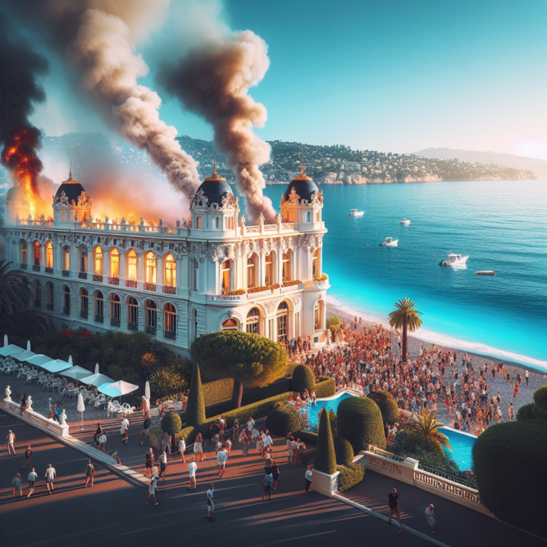 Près de Nice. Un incendie se déclare dans ce palace très connu, des centaines de clients évacués
