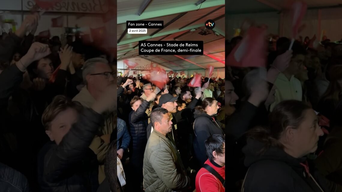 Les supporters étaient nombreux à la fan zone à Cannes pour la demi-finale de la Coupe de France !