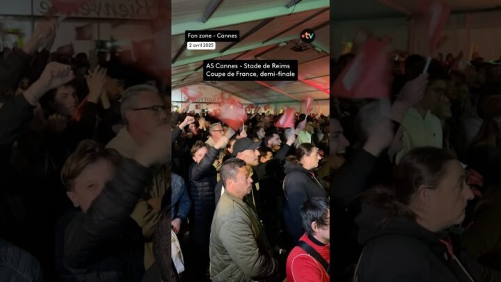 Les supporters étaient nombreux à la fan zone à Cannes pour la demi-finale de la Coupe de France !