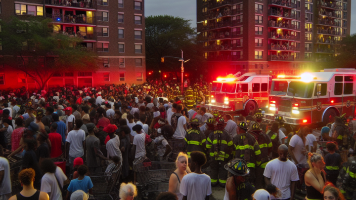 l’immeuble entier évacué par les pompiers