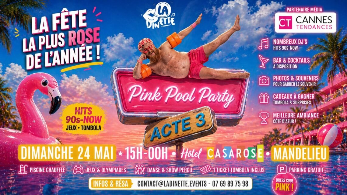 🦩 Le 24 mai, on plonge à 15h et on danse jusqu’à minuit : la Pink Pool Party Acte 3 affiche déjà ses places à prix réduit épuisées
