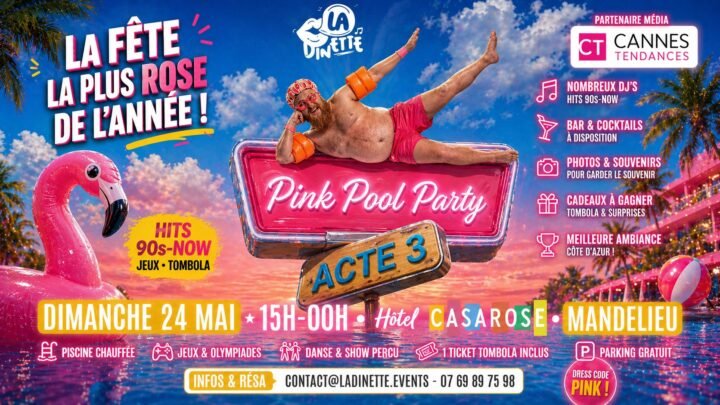 🦩 Le 24 mai, on plonge à 15h et on danse jusqu’à minuit : la Pink Pool Party Acte 3 affiche déjà ses places à prix réduit épuisées