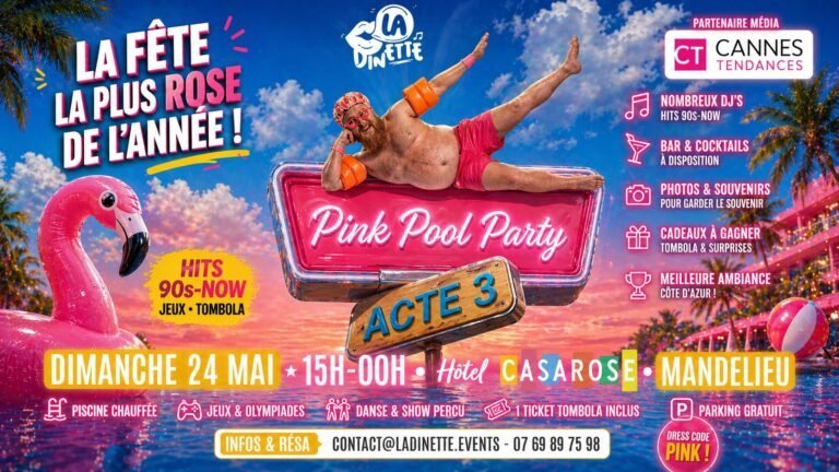 🦩 Le 24 mai, on plonge à 15h et on danse jusqu&rsquo;à minuit : la Pink Pool Party Acte 3 affiche déjà ses places à prix réduit épuisées