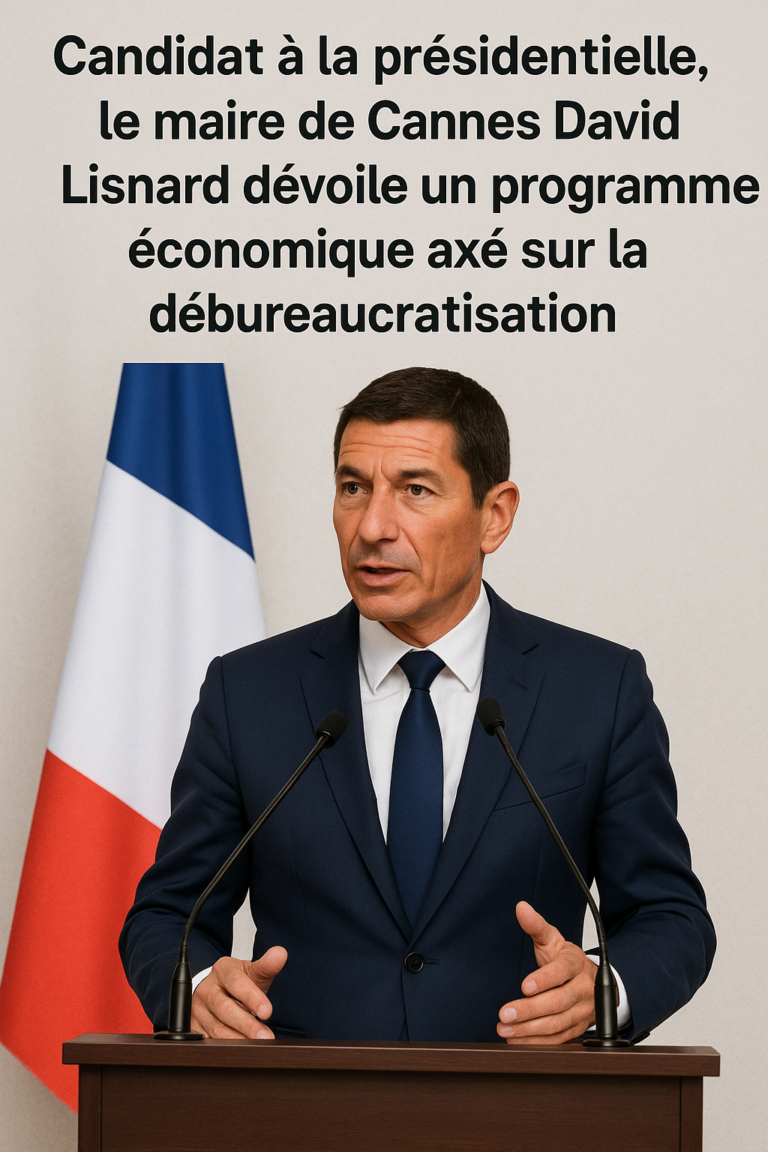 Candidat à la présidentielle, le maire de Cannes David Lisnard dévoile un programme économique axé sur la débureaucratisation