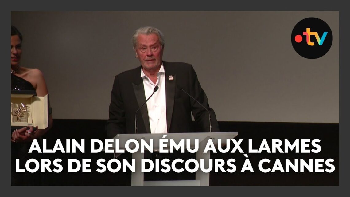 Alain Delon, ému aux larmes lors de son discours poignant de fin de carrière et à Cannes