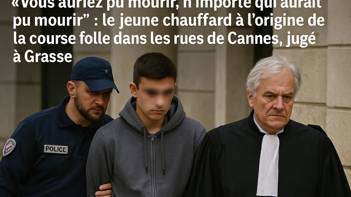 « Vous auriez pu mourir, n’importe qui aurait pu mourir » : le jeune chauffard à l’origine de la course folle dans les rues de Cannes, jugé à Grasse