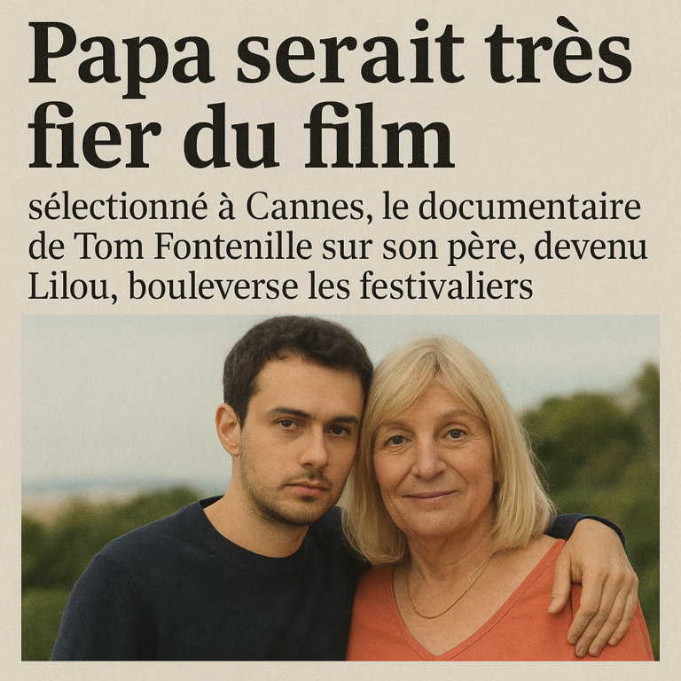 « Papa serait très fier du film » : sélectionné à Cannes, le documentaire de Tom Fontenille sur son père, devenu Lilou, bouleverse les festivaliers