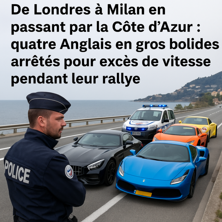 De Londres à Milan en passant par la Côte d’Azur : quatre Anglais en gros bolides arrêtés pour excès de vitesse pendant leur rallye