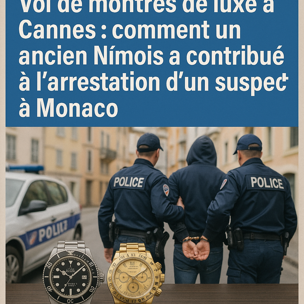 Vol de montres de luxe à Cannes : comment un ancien Nîmois a contribué à l’arrestation d’un suspect à Monaco