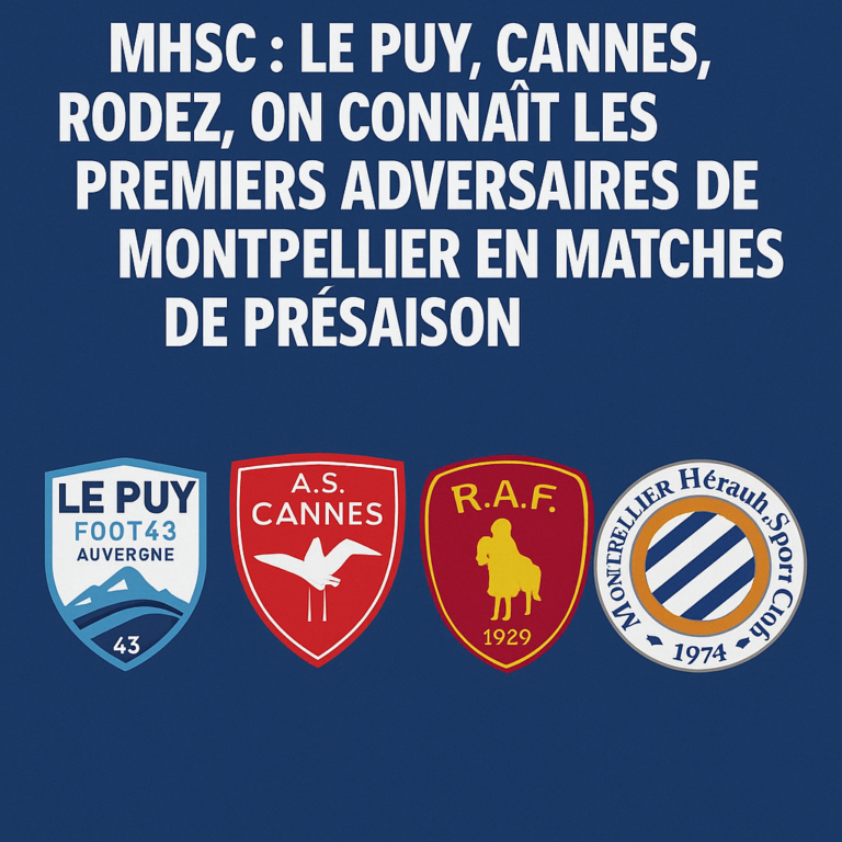 MHSC : Le Puy, Cannes, Rodez, on connaît les premiers adversaires de Montpellier en matches de présaison