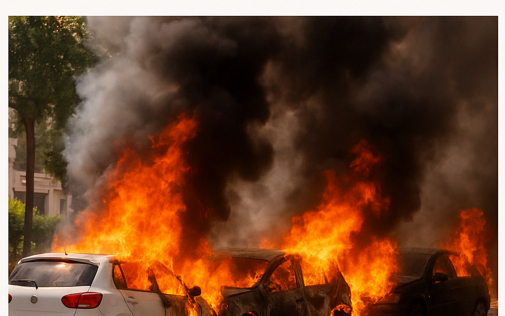 Plusieurs véhicules en feu à Cannes, ce dimanche midi