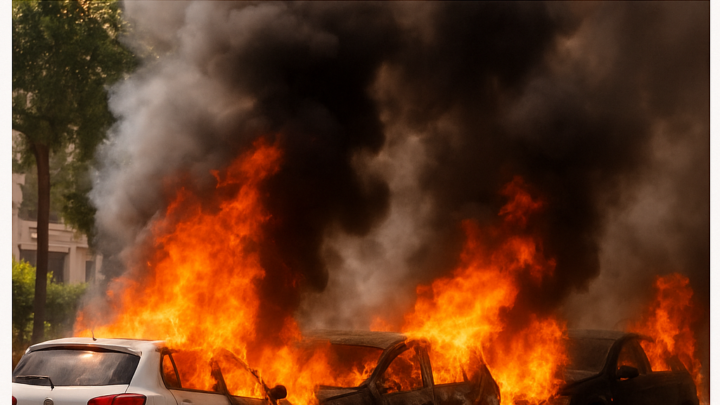 Plusieurs véhicules en feu à Cannes, ce dimanche midi
