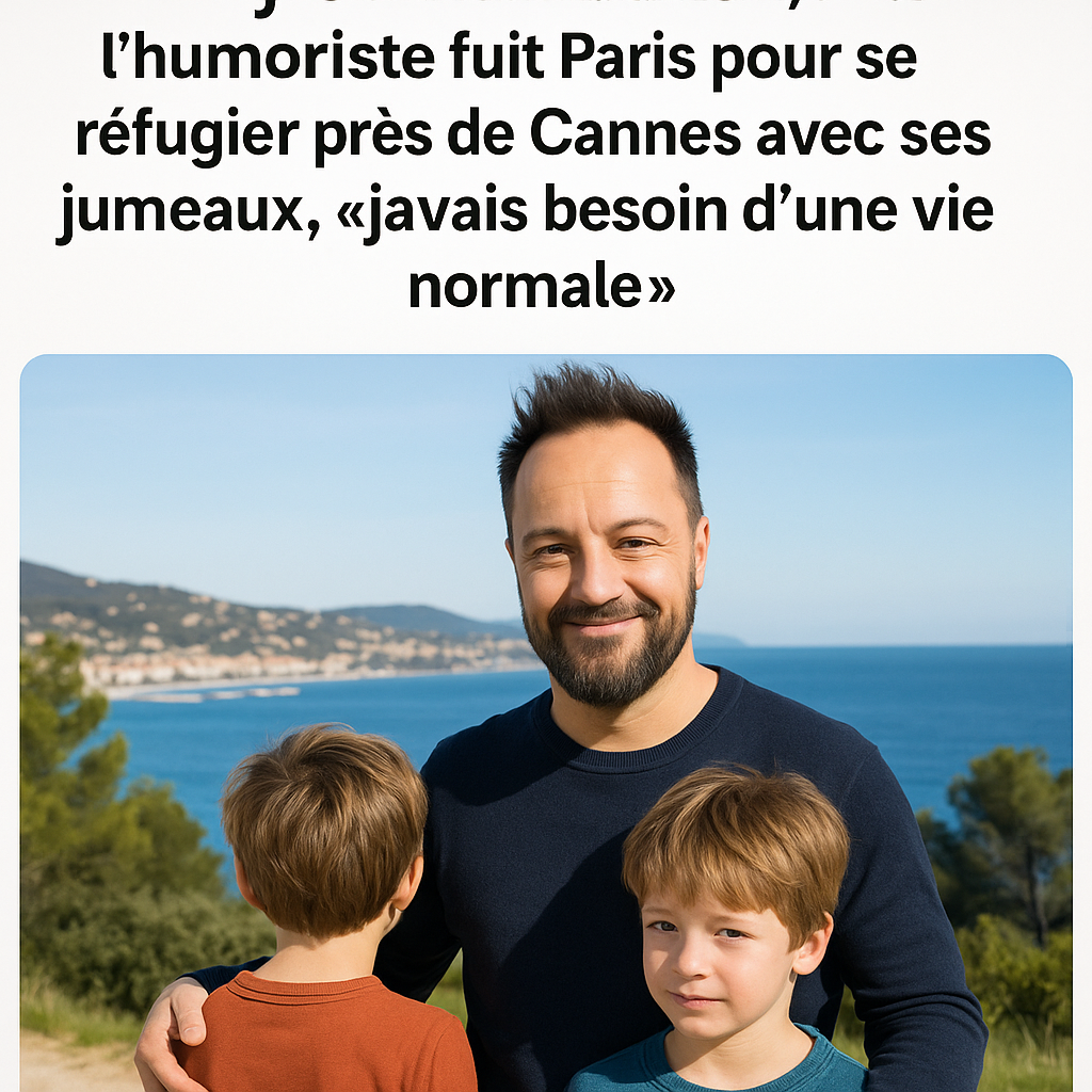 Jarry (48 ans) : « Arrivé au bout de quelque chose », l&rsquo;humoriste fuit Paris pour se réfugier près de Cannes avec ses jumeaux, « j&rsquo;avais besoin d&rsquo;une vie normale »