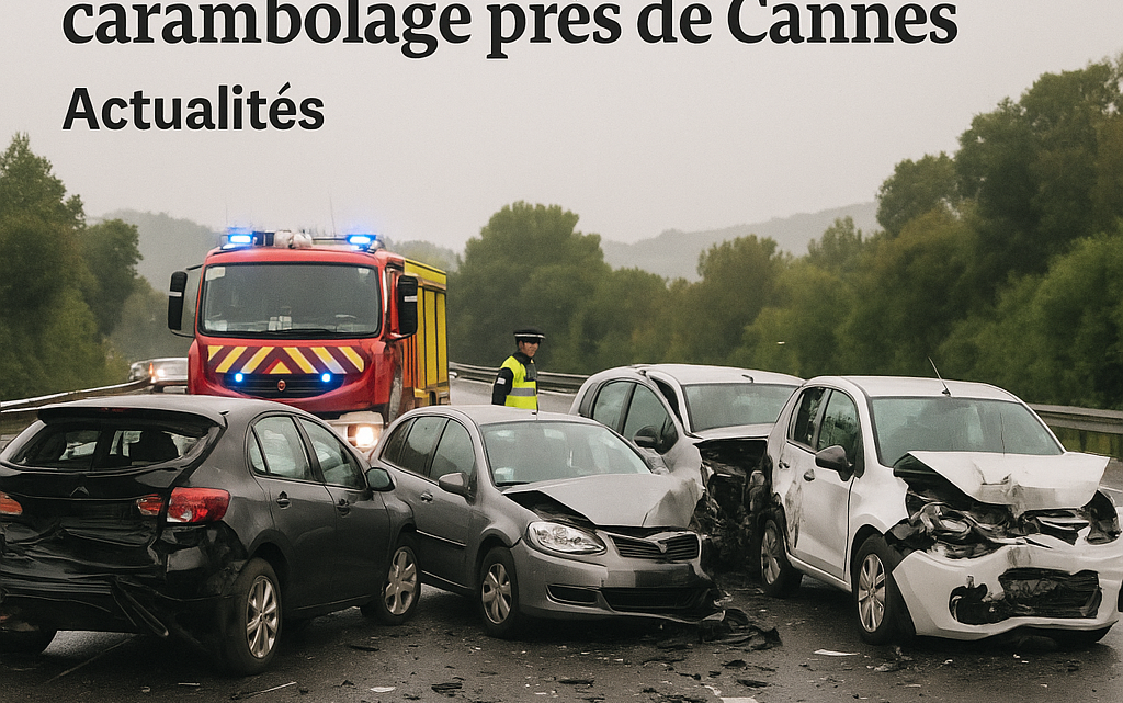 Alpes-Maritimes : quatre blessés dans un impressionnant carambolage près de Cannes : Actualités