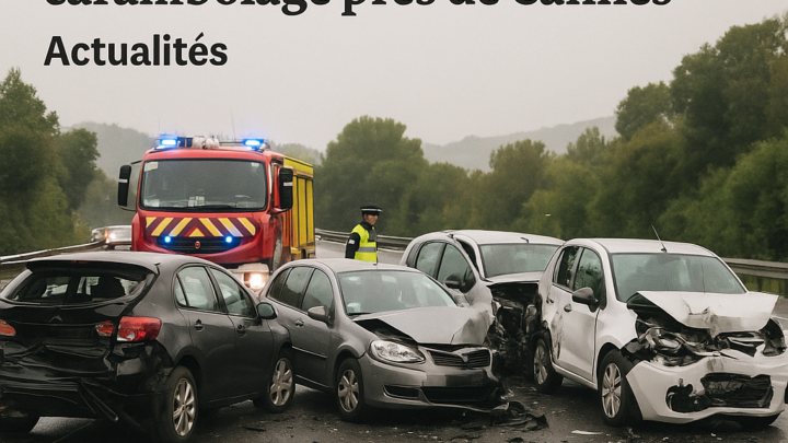 Alpes-Maritimes : quatre blessés dans un impressionnant carambolage près de Cannes : Actualités