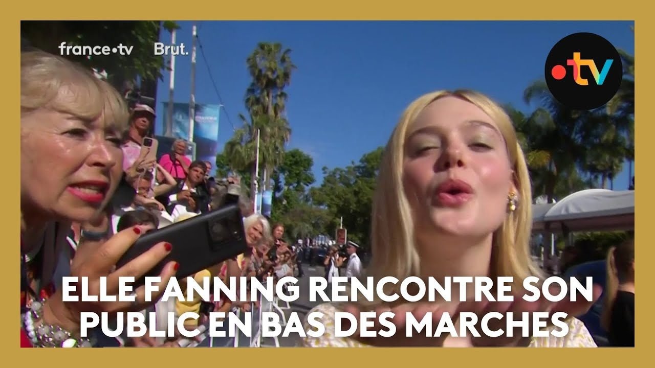 #Cannes2024 : Elle Fanning rencontre son public en bas des marches pour la clôture