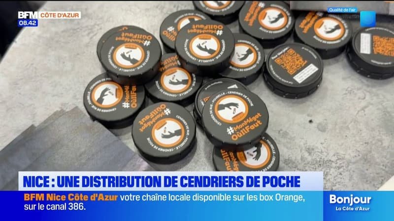 À Nice, une distribution de cendriers de poche organisée par les buralistes