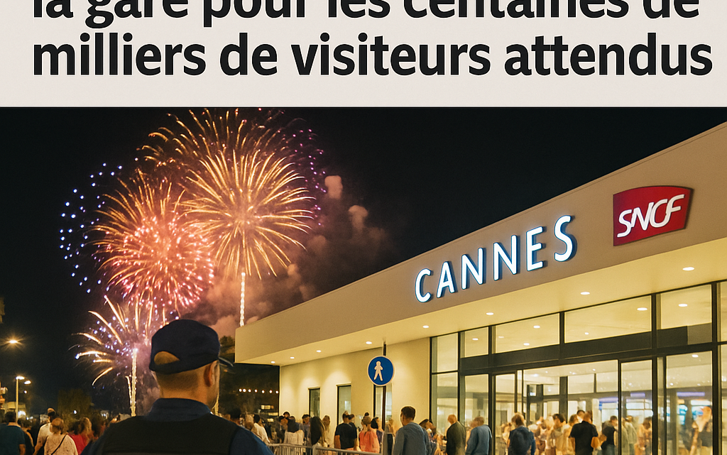 Festival pyrotechnique de Cannes : un dispositif de régulation spécial mis en place devant la gare pour les centaines de milliers de visiteurs attendus