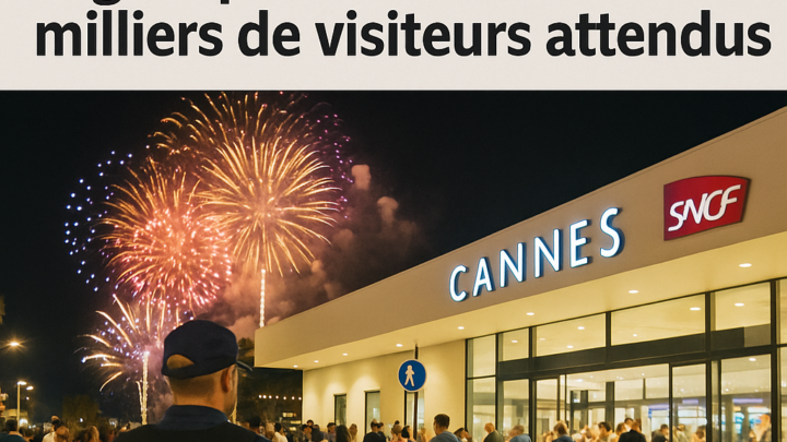 Festival pyrotechnique de Cannes : un dispositif de régulation spécial mis en place devant la gare pour les centaines de milliers de visiteurs attendus