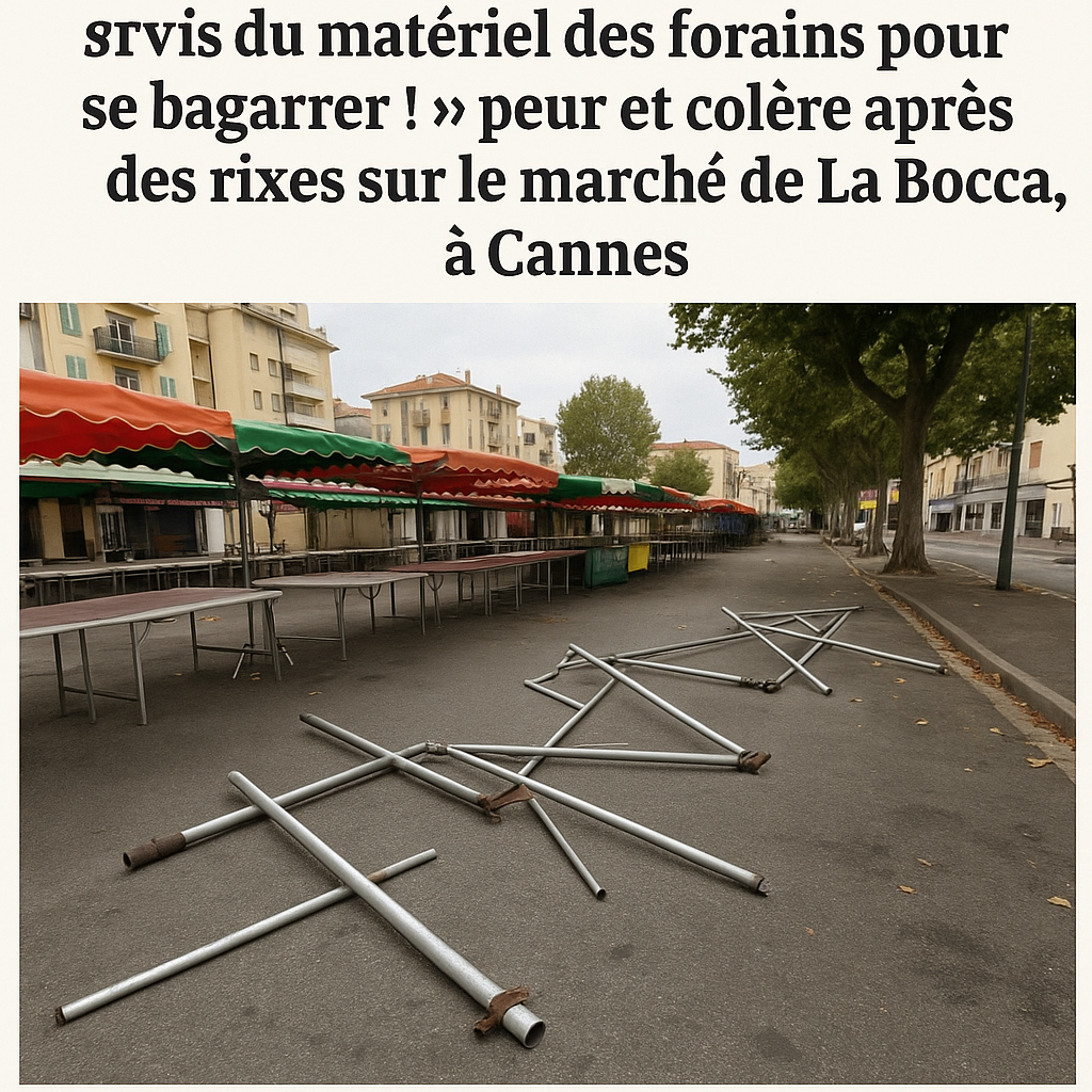 « C’était extrêmement violent, ils se sont même servis du matériel des forains pour se bagarrer ! » : peur et colère après des rixes sur le marché de La Bocca, à Cannes
