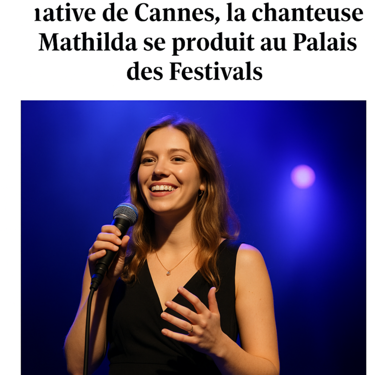 « Je suis ravie d’être à mon tour sur cette scène » : native de Cannes, la chanteuse Mathilda se produit au Palais des Festivals