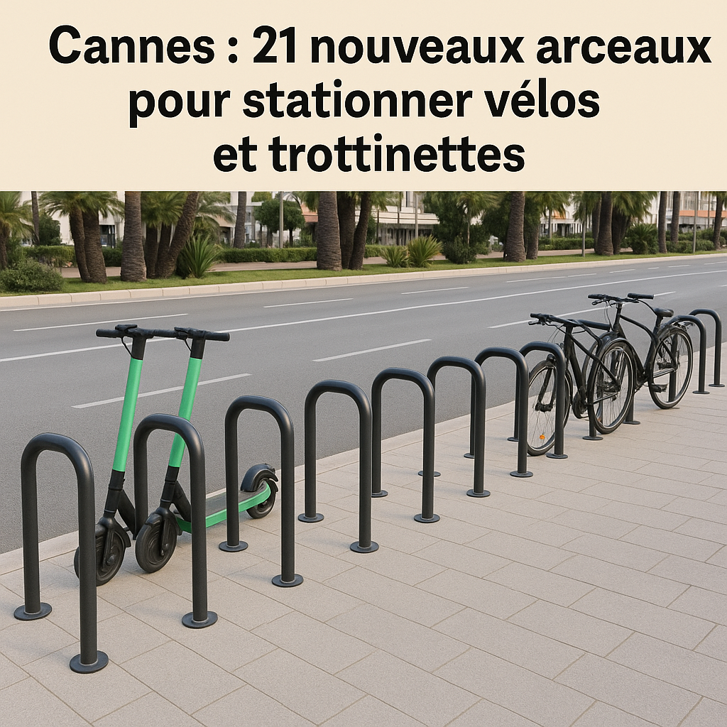 Cannes : 21 nouveaux arceaux pour stationner vélos et trottinettes