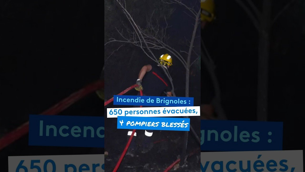Incendie de Brignoles : 650 personnes évacuées, 4 pompiers blessés