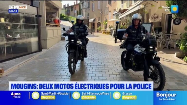 La police municipale de Mougins dotée de deux motos électriques pour patrouiller