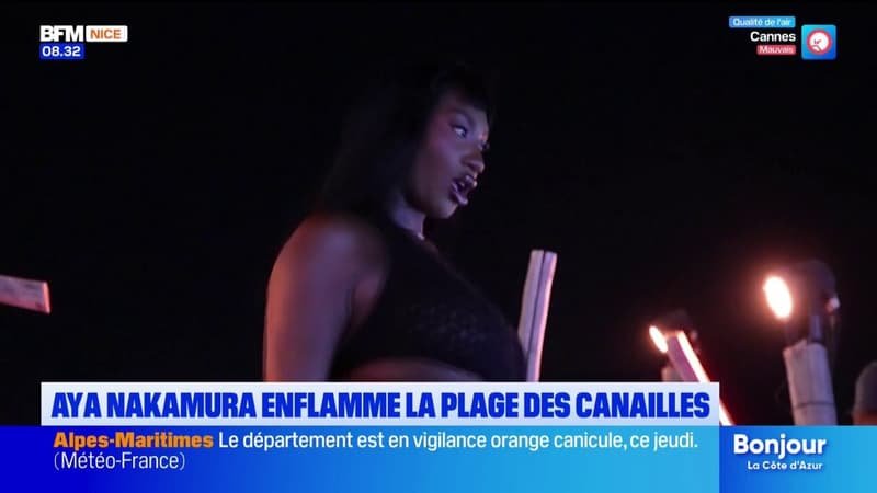 La star internationale Aya Nakamura enflamme la plage des Canailles à Nice le temps d&rsquo;une soirée