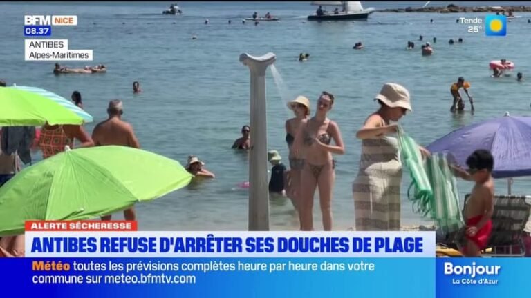 La ville d’Antibes refuse d’arrêter ses douches de plage malgré l’alerte sécheresse