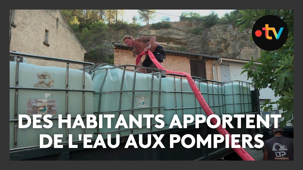 L&rsquo;émotion des pompiers, aidés par les riverains sur le front des incendies dans le Var