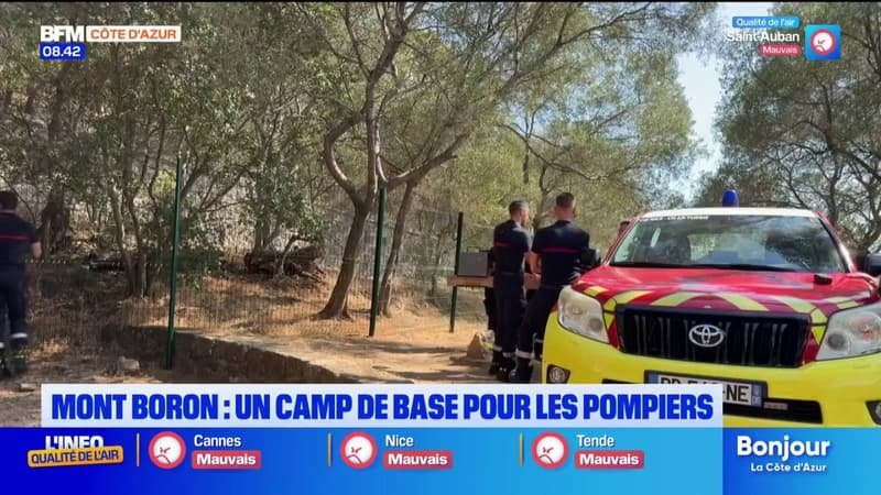 Mont-Boron : un camp de base installé pour les pompiers