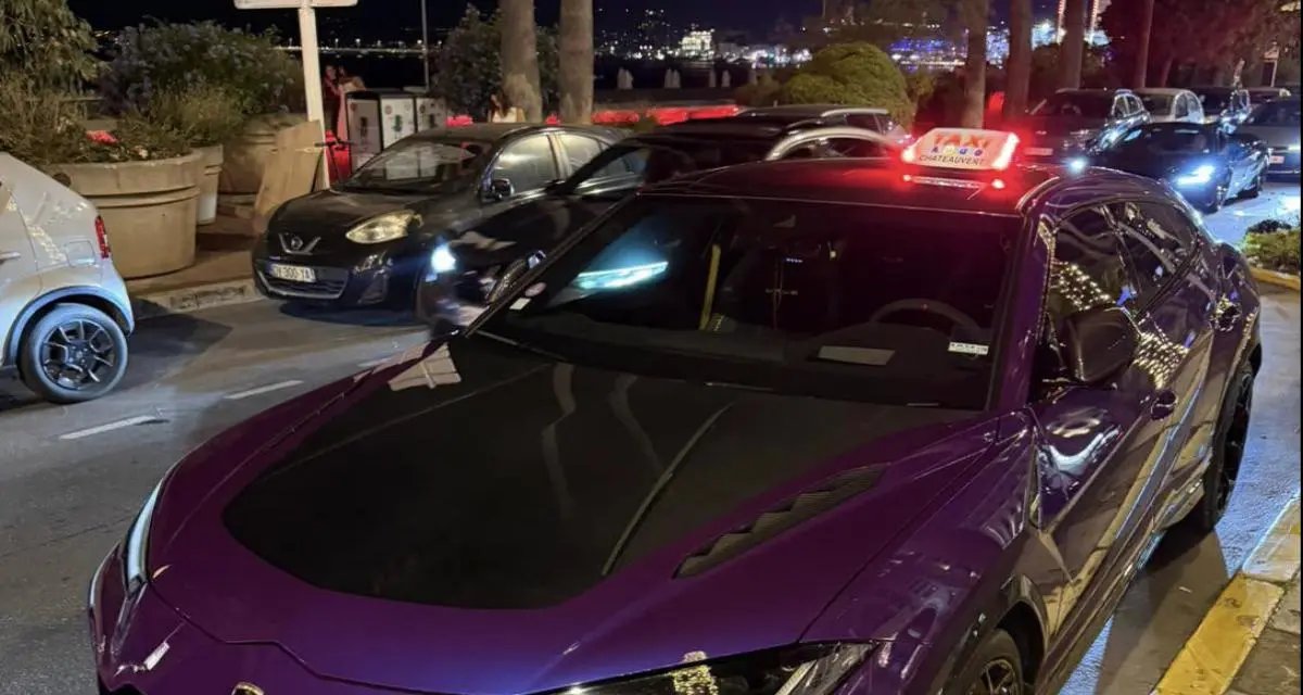 À Cannes, ce taxi pas comme les autres fait sensation : il roule en Lamborghini Urus Performante