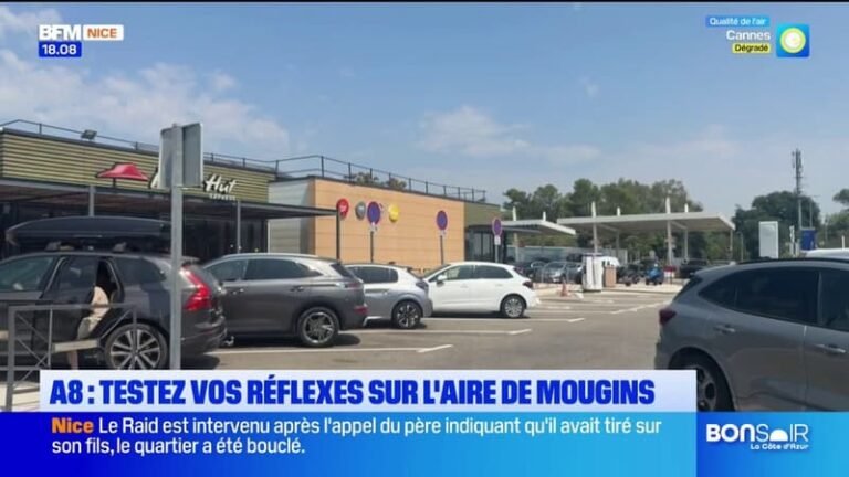A8 : testez vos réflexes sur l&rsquo;aire de Mougins