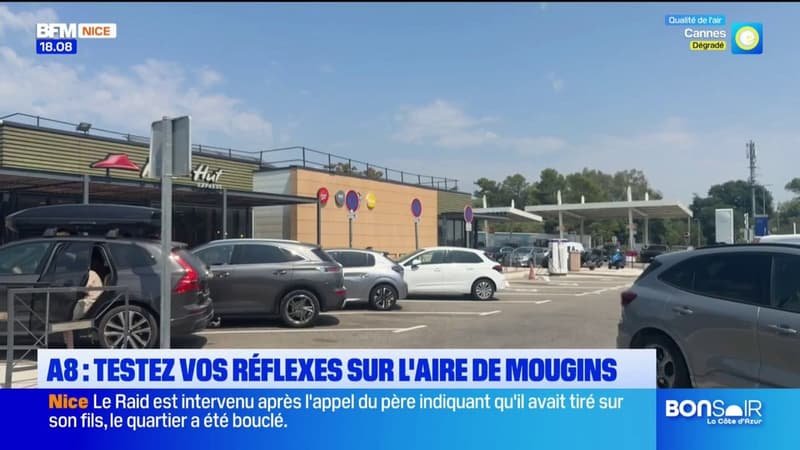 A8 : testez vos réflexes sur l&rsquo;aire de Mougins