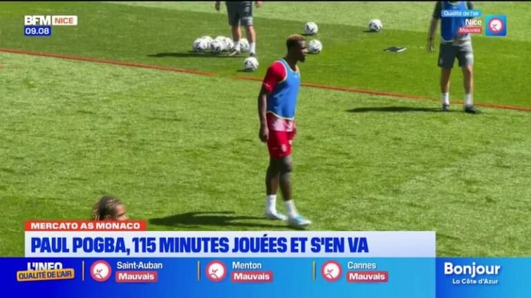 AS Monaco : après seulement 6 rencontres et 115 minutes jouées, Paul Pogba s&rsquo;en va