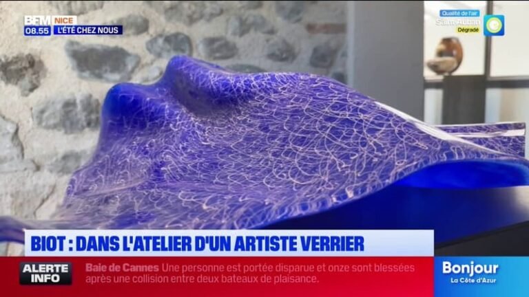 Biot :  dans l&rsquo;atelier d&rsquo;un artiste verrier