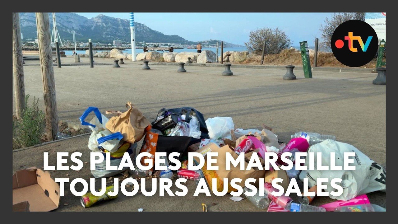 Canettes, papiers plastiques, déchets abandonnés… les plages de Marseille toujours aussi sales