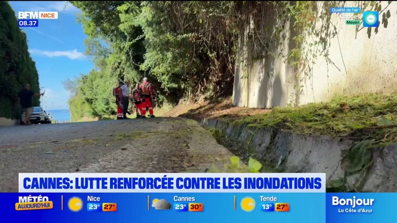 Cannes se prépare face au risque d&rsquo;inondation en nettoyant ses vallons et voies d&rsquo;évacuation