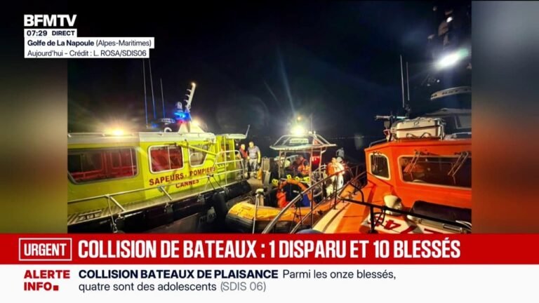 Cannes: une personne est portée disparue après la collision de deux bateaux dans le golfe de la Napoule