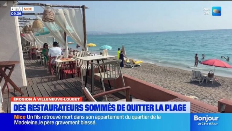 Des restaurateurs sommés de quitter la plage à cause de l&rsquo;érosion à Villeneuve-Loubet
