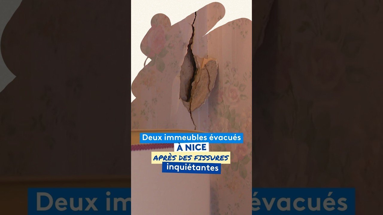 Deux immeubles évacués à Nice après des fissures inquiétantes