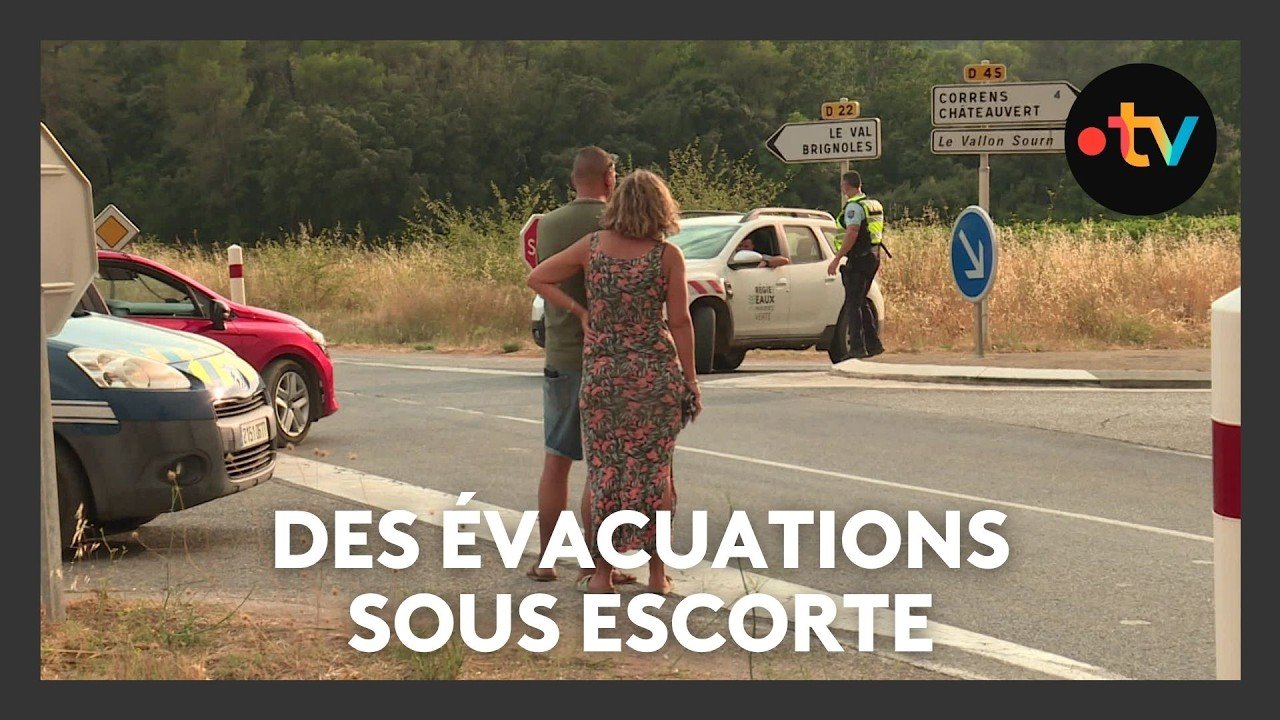 Incendie dans le Var : des évacuations sous escorte
