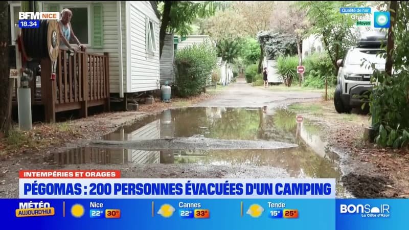 Intempéries et orages : à Pégomas, 200 personnes ont été évacuées d&rsquo;un camping