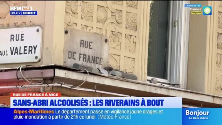 Les riverains de la rue de France, à Nice, excédés par des sans-abri alcoolisés